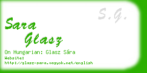 sara glasz business card
